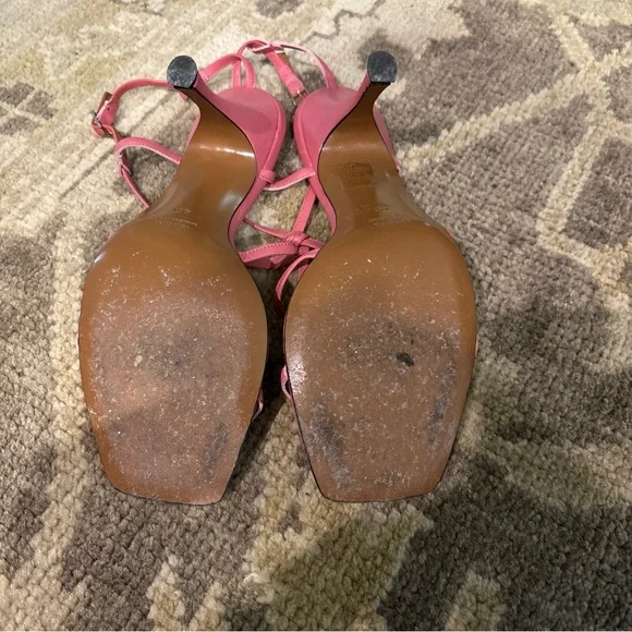ATP Atelier All Tomorrow's Parties Lapedona Strappy Pink Sandals Heels 40 9 $425 - Picture 7 of 8